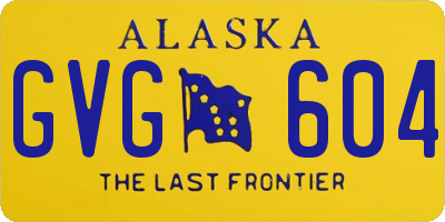 AK license plate GVG604