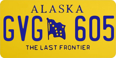 AK license plate GVG605