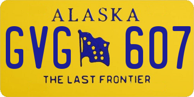 AK license plate GVG607