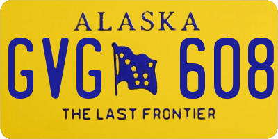 AK license plate GVG608