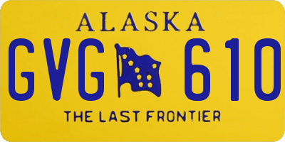AK license plate GVG610
