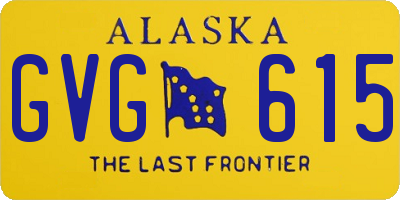 AK license plate GVG615