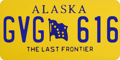 AK license plate GVG616