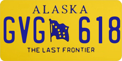 AK license plate GVG618