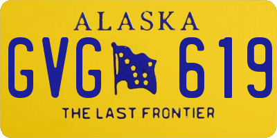 AK license plate GVG619