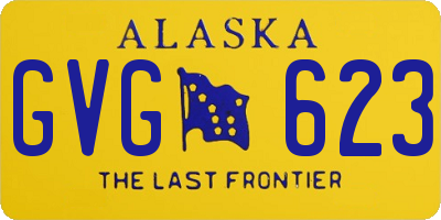 AK license plate GVG623