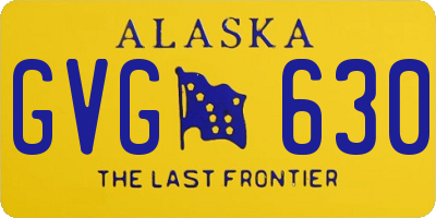 AK license plate GVG630