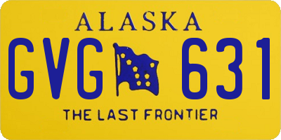 AK license plate GVG631