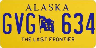 AK license plate GVG634