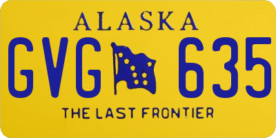 AK license plate GVG635