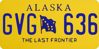 AK license plate GVG636