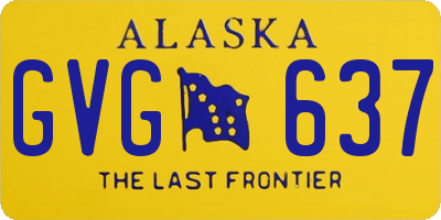 AK license plate GVG637