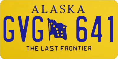 AK license plate GVG641