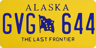 AK license plate GVG644