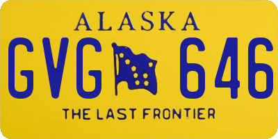 AK license plate GVG646