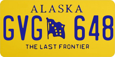 AK license plate GVG648