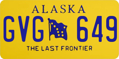 AK license plate GVG649