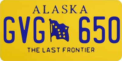 AK license plate GVG650