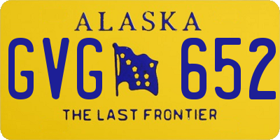 AK license plate GVG652