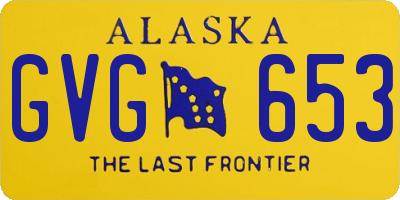 AK license plate GVG653