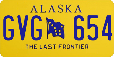 AK license plate GVG654