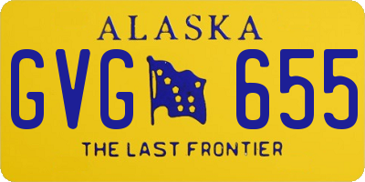 AK license plate GVG655