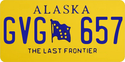AK license plate GVG657