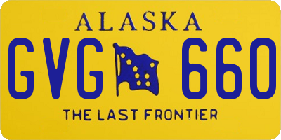 AK license plate GVG660