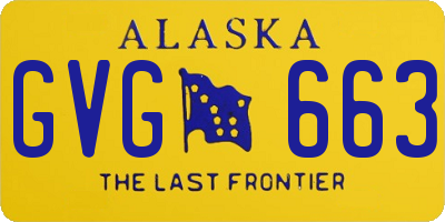 AK license plate GVG663