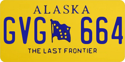 AK license plate GVG664