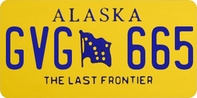 AK license plate GVG665
