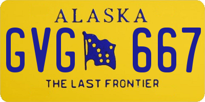 AK license plate GVG667