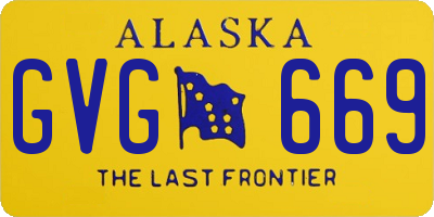 AK license plate GVG669