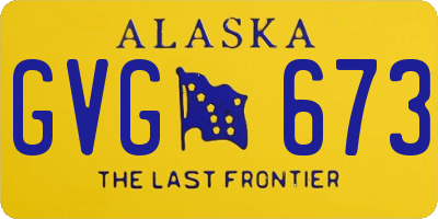 AK license plate GVG673