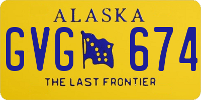 AK license plate GVG674