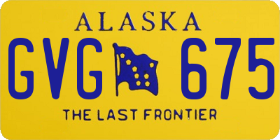 AK license plate GVG675