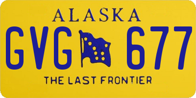 AK license plate GVG677