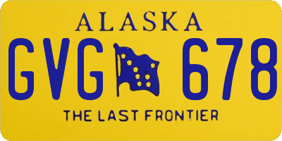 AK license plate GVG678