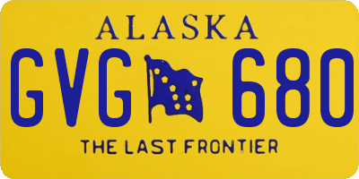 AK license plate GVG680