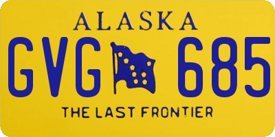 AK license plate GVG685