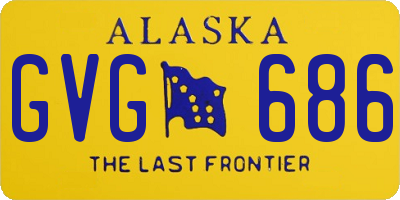 AK license plate GVG686