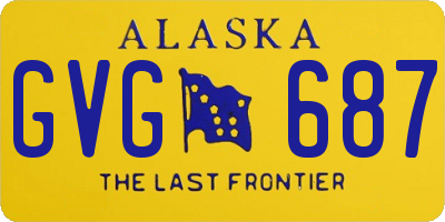 AK license plate GVG687