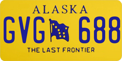 AK license plate GVG688