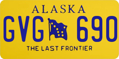 AK license plate GVG690