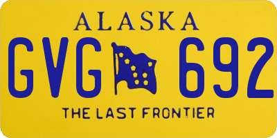 AK license plate GVG692