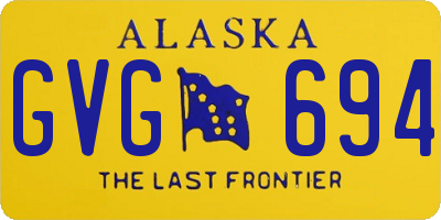 AK license plate GVG694