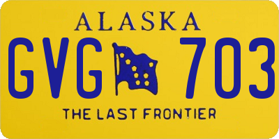 AK license plate GVG703