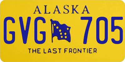 AK license plate GVG705