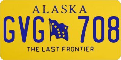 AK license plate GVG708