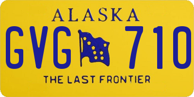 AK license plate GVG710